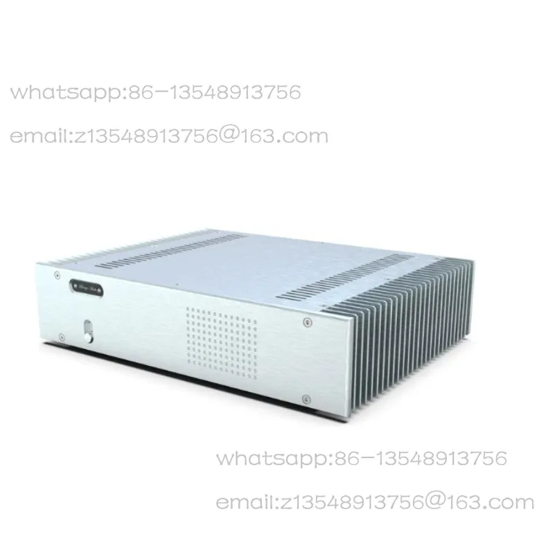 All-aluminum alloy power amplifier chassis, external heat dissipation, full set of silver radiators on both sides