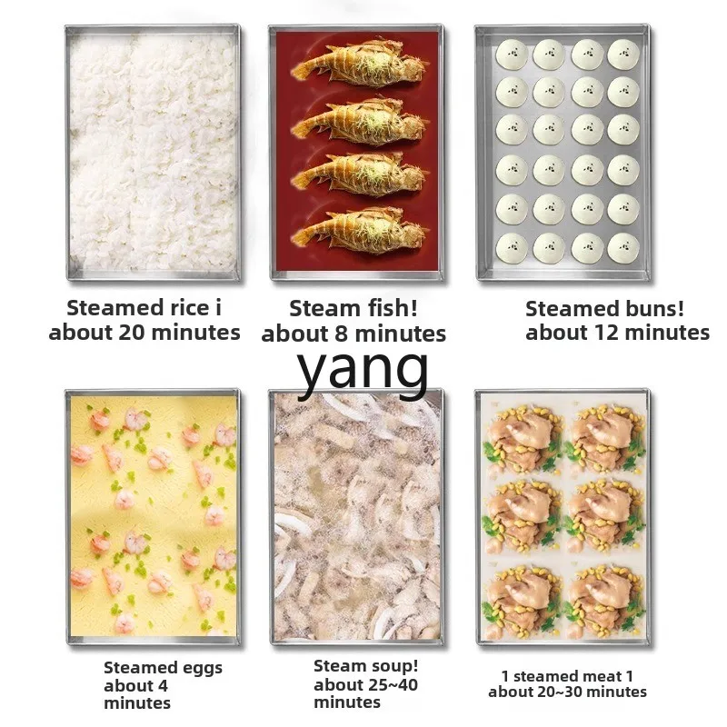 LMM Commercial Seafood Steamer Electric Steamer High Temperature Multifunctional Layered Independent