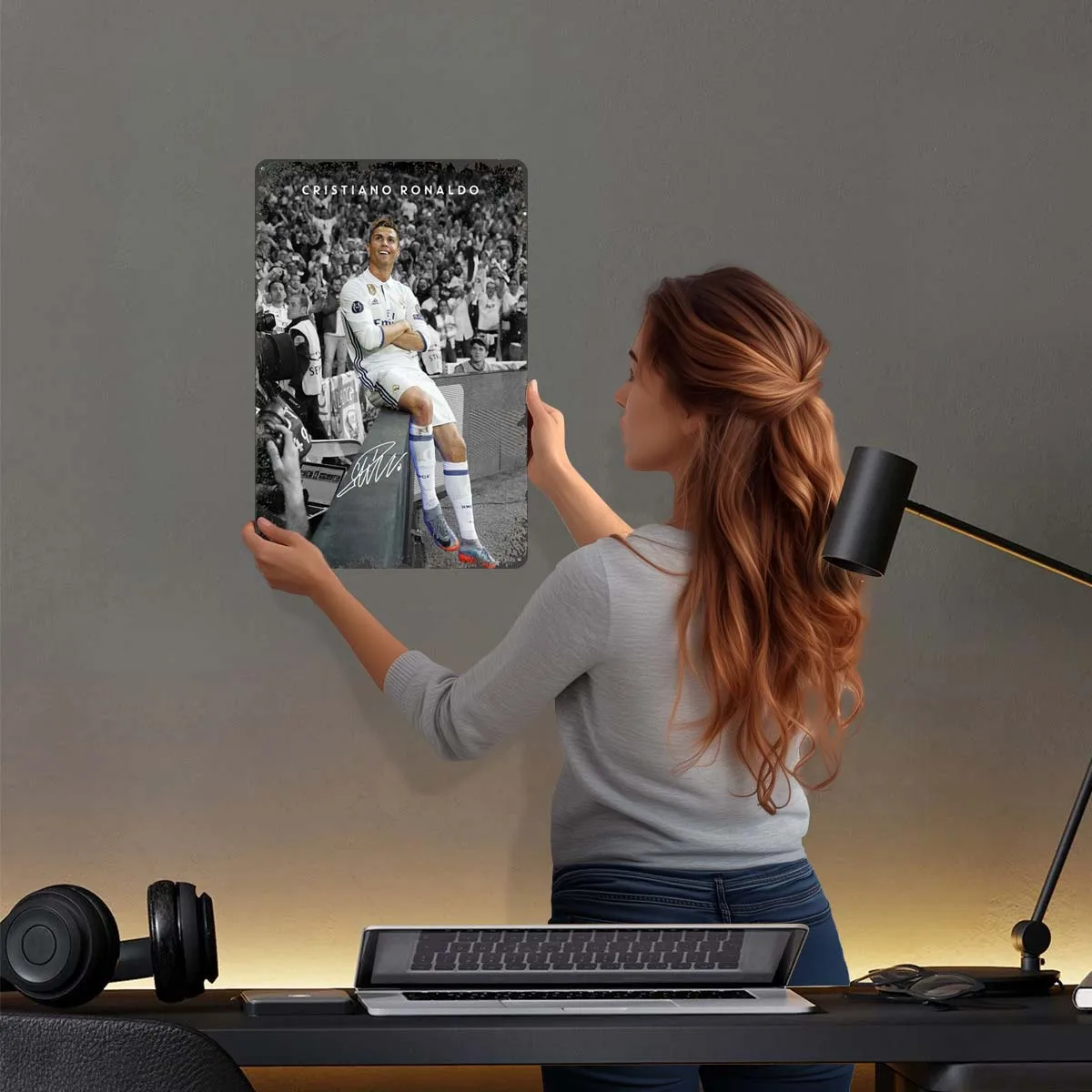 Cristiano Ronaldo Poster Soccer Sports Metal Signs Man Cave Custom Tinplate Sign for Wall Art Decoration Home Decorations Retro