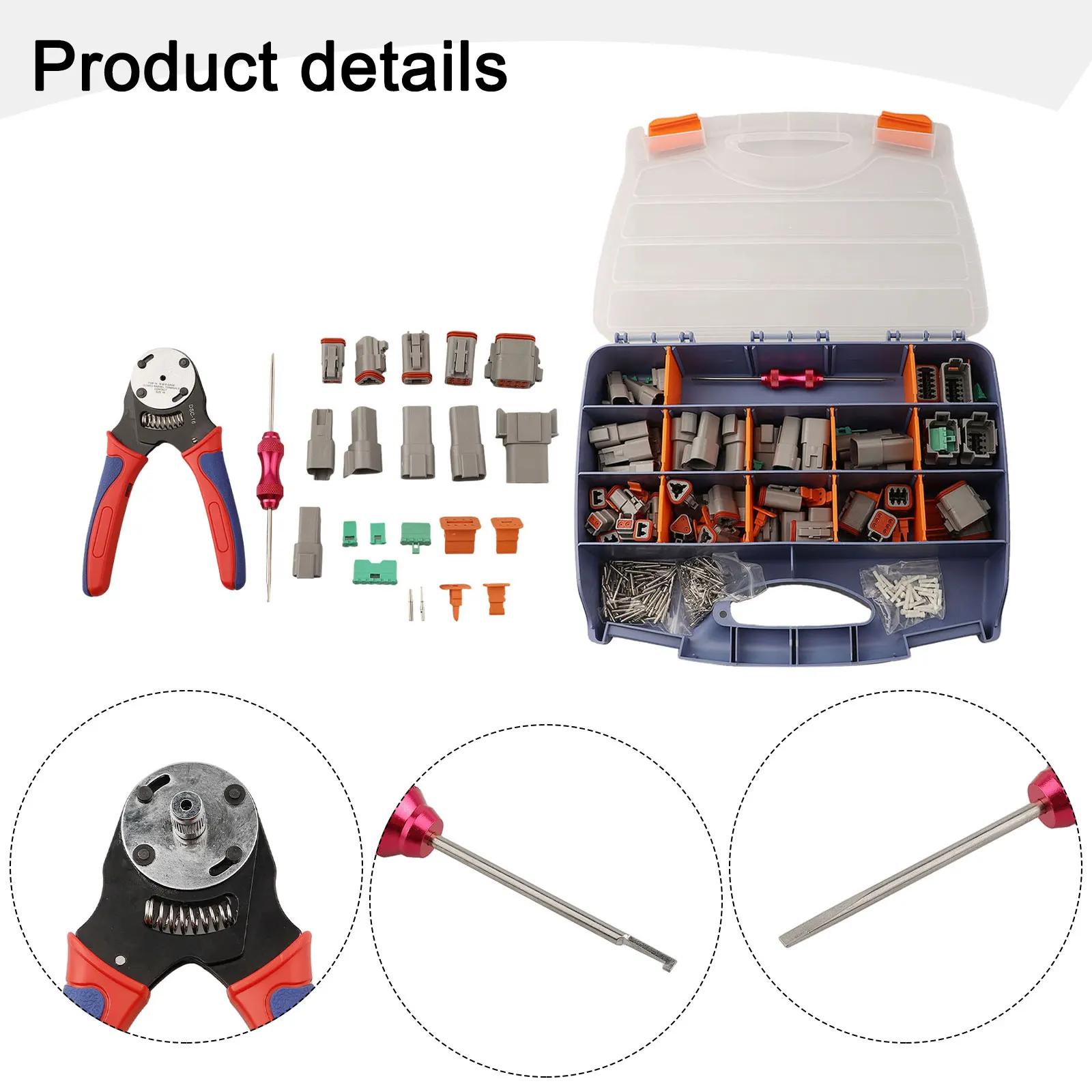 338pcs Kit DT Connector Kit For Industrial Use Professional Crimping Tool Smooth Ratcheting Action For Construction
