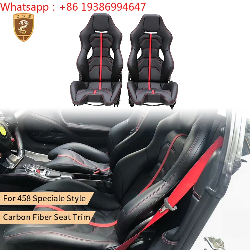 For Universal Racing Bucket Seat for 458 Speciale 488 812 Superfast F12 Berlinetta SF90 Dry Carbon Fiber Sport Seats
