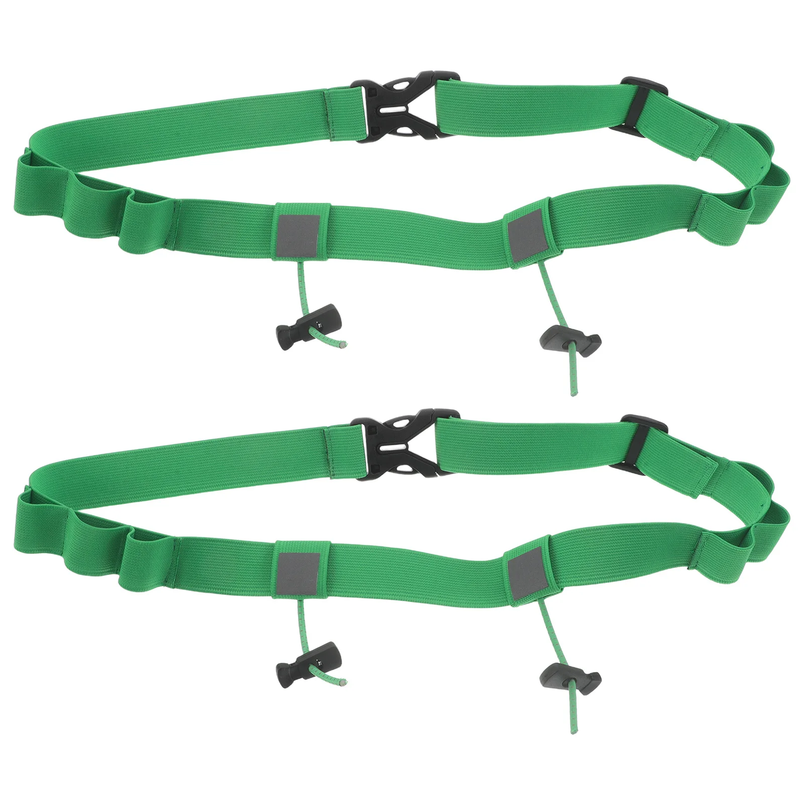 2 pçs cinto de número de corrida verde correndo cinta de cintura laços reutilizáveis dia de corrida babador ideal jogging ciclismo eventos
