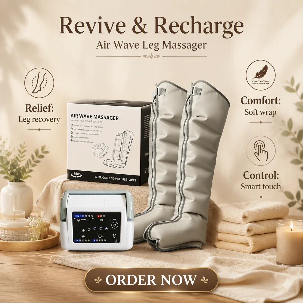 LEAMAI LM-C 6 Chamber Sequential Air Compression Rechargeable Battery Leg Recovery Massager