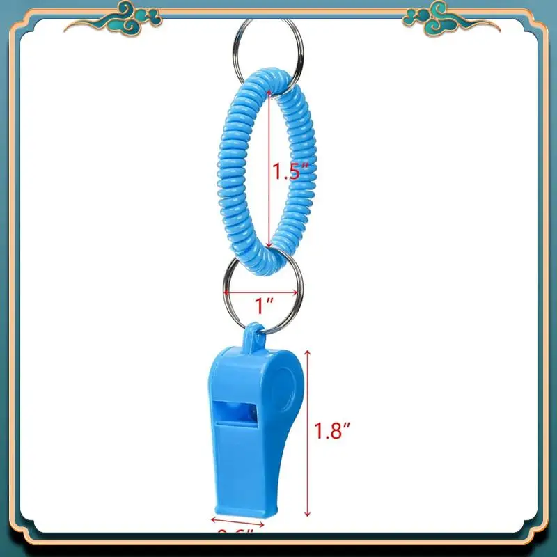 30 Pcs Sport Whistle Set With Bracelet, Plastic Whistles With Stretchable Coil Wrist Keychain For Coaches, Referees Highly Recom view 6
