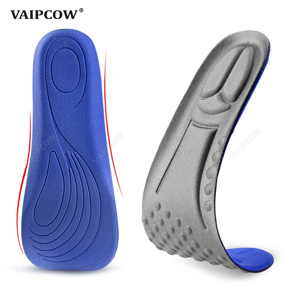 VAIPCOW Memory Foam Insoles For Shoes Sole Deodorant Breathable Cushion Running Insoles For Feet Man Women Orthopedic Insoles