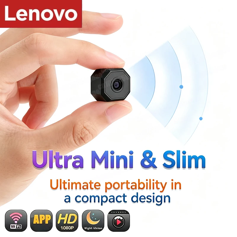 Lenovo 4K 1080 PHD Mini WLAN-Kamera AP Hotspot Fernüberwachung Tragbarer Kleiner Camcorder Heimsicherheitsüberwachung Intelligente Kamera