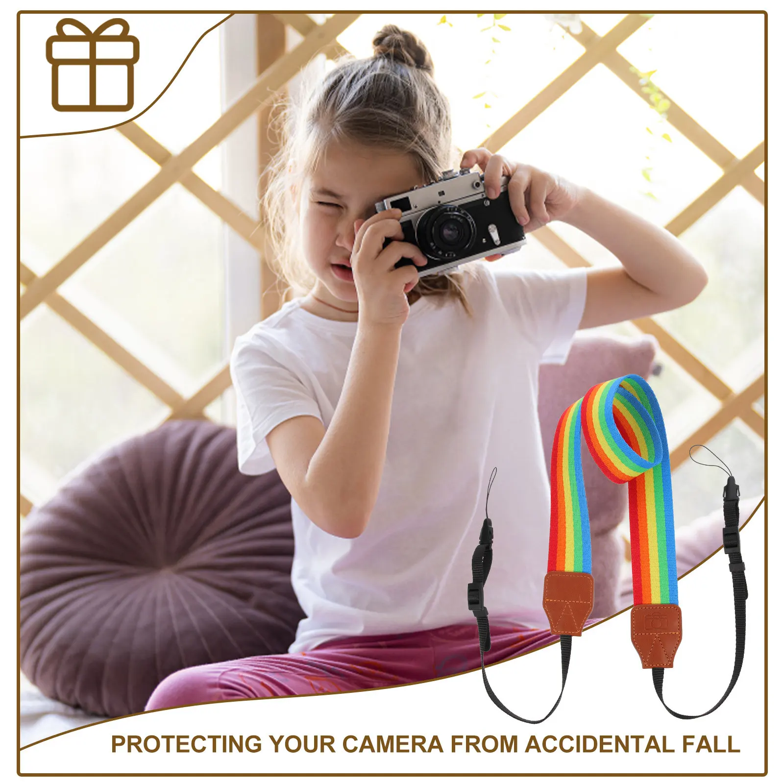 Camera Strap Adjustable Universal Camera Neck Shoulder Strap High Toughness Anti-Fall Outdoor Photography Accessory for Men