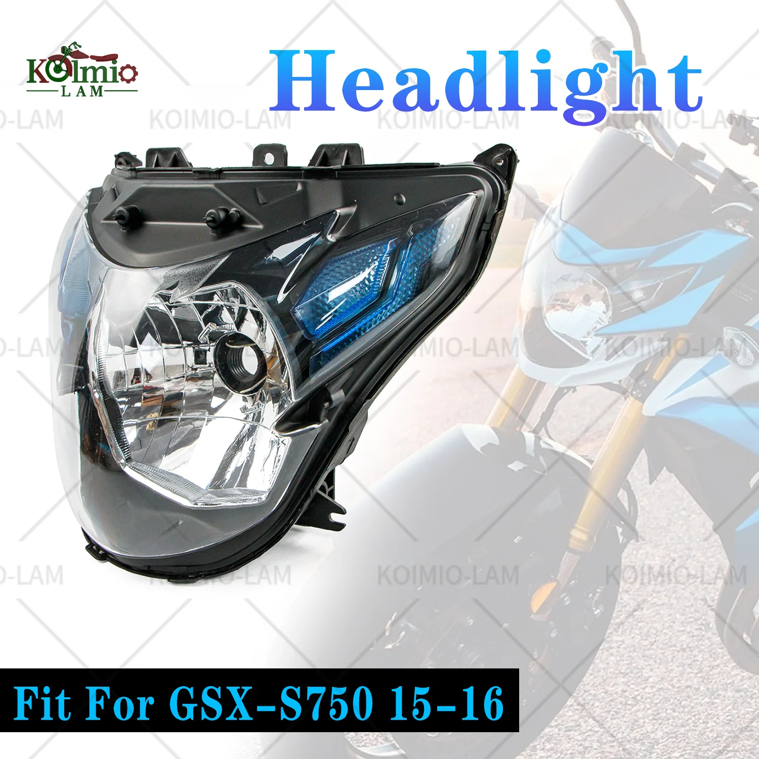 

Fit For 2015 - 2016 Suzuki GSXS750 GSX-S 750 Motorcycle Accessories Headlight Assembly Headlamp Light