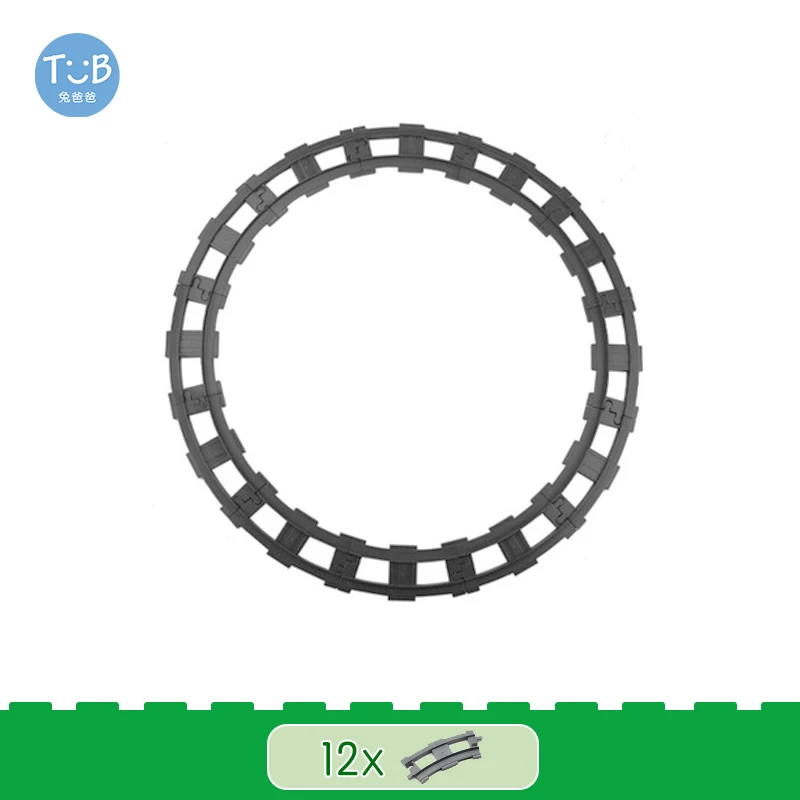 Treinspoorset Grote bouwstenen Stad Verkeerspooraccessoires Compatibel met DuploEGG DIY Bricks Speelgoed voor kinderen Cadeau