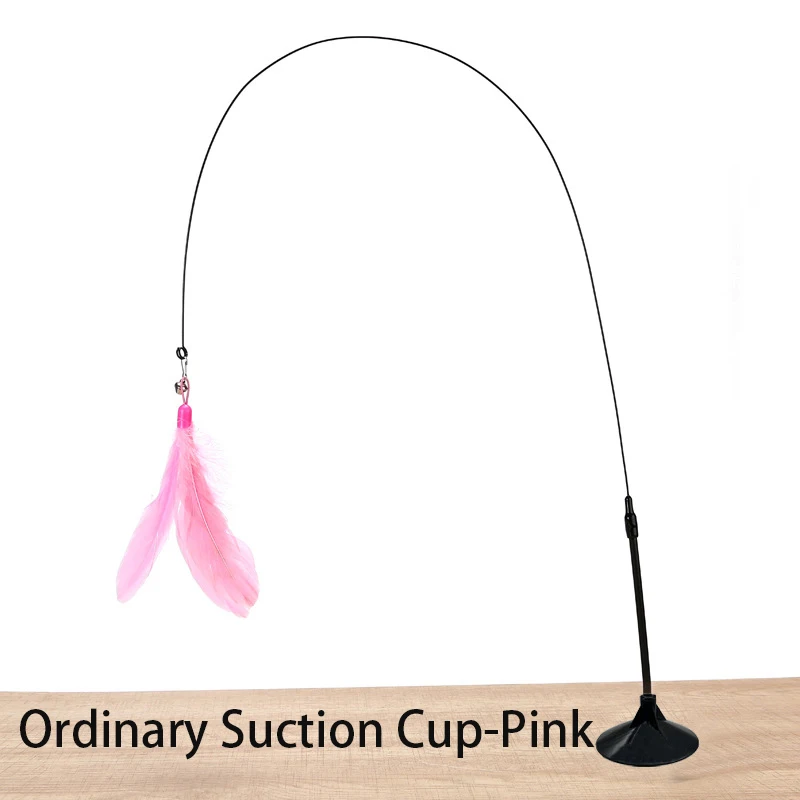 Interaktive Katze Spielzeug Handfree Katze Stick Kätzchen Spielen Teaser Zauberstab Spielzeug Saugnapf Feder Zauberstab Heimtierbedarf Simulation Feder