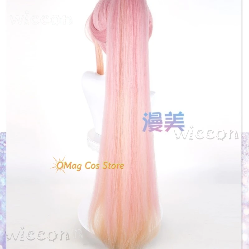 Adults costume Wuthering Waves Aemeath Women Cosplay Wig Props Kawaii Pink Split Tiger Clip Ponytail 90cm Halloween carnival Clo view 4