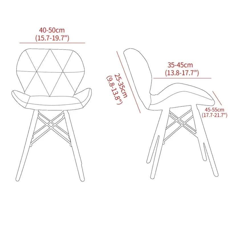 Polar Fleece Butterfly Chair Cover Stretch Dining Chair Slipcover Elastic Spandex Chairs Covers for Wedding Hotel Office 1Pc