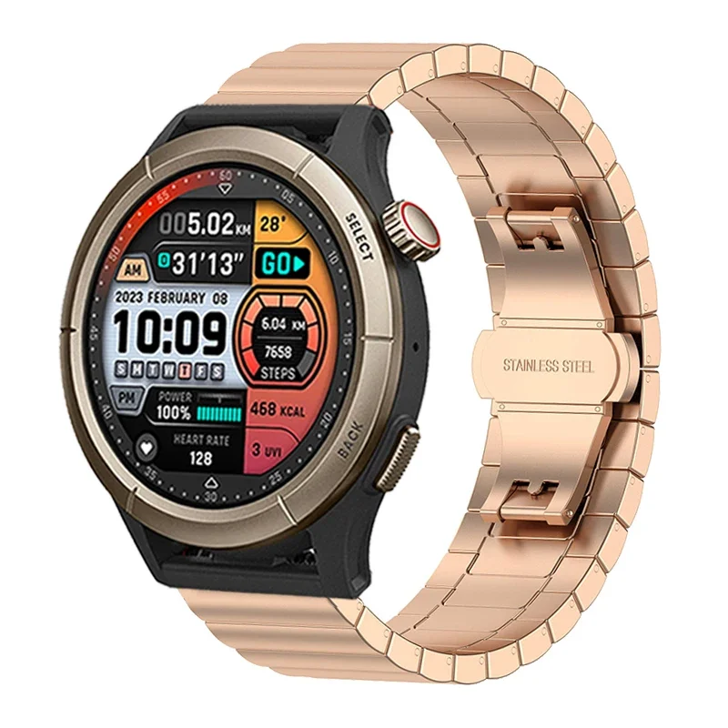 Metallarmband für Amazfit Cheetah Pro/Cheetah (rund) Smartwatch, Edelstahl-Armband für Amazfit GTR 4 3 3Pro 2 2e Armbänder