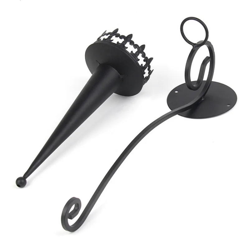 Classic Retro Metal Wall Mounted Candle Sconces Torch Wall Mounted Iron Candle Holderor for Room, Hallway, Entryway, Bathroom