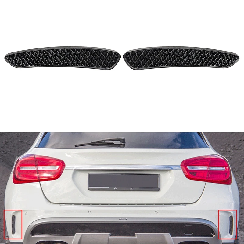 2Pcs Replacemet Honeycomb Tail Rear Fog Light Lamp Cover Trim Insert Garnish for Benz W156 GLA200 GLA260 GLA45