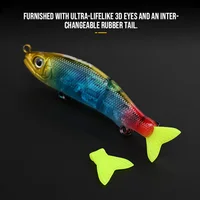 BLUX  JACK CLAW 70S Joint Swimbait 70mm 4.6g Sinking Minnow Wobbler Fishing Lure Artificial Hard Bait Single Hook for Bass Trout 6