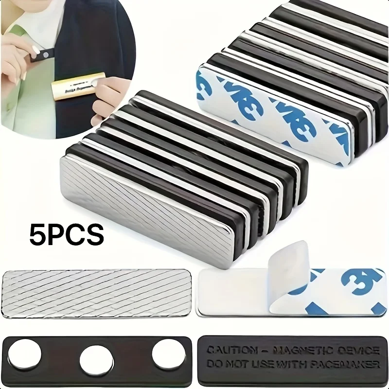 Magnetic Name Badge Holders With Strong Magnets, Secure ID Card Badge Name Tag Fastener Accessories, 5Pcs / 10Pcs Optional