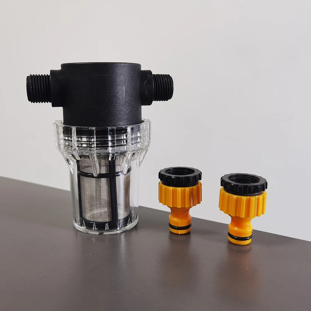 3Pcs Set universal nipple connector High pressure car washing machine 80 mesh filter Car wash water pipe joint