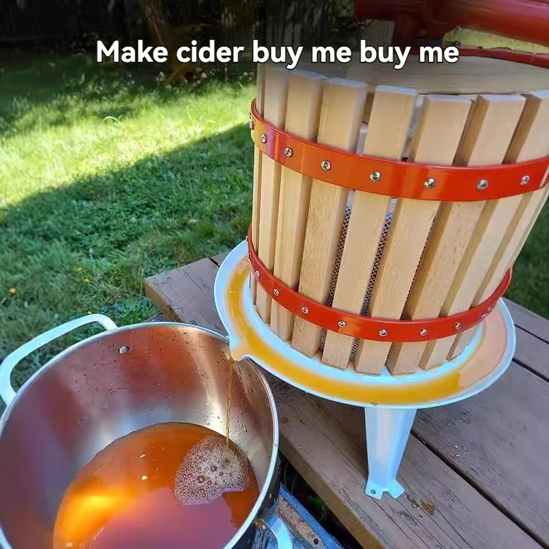 New Manual Retro Basket DIY Homemade Tool Wine Press Large Capacity Fruit Wine Press Commercial Household Handmade Honey Juicer