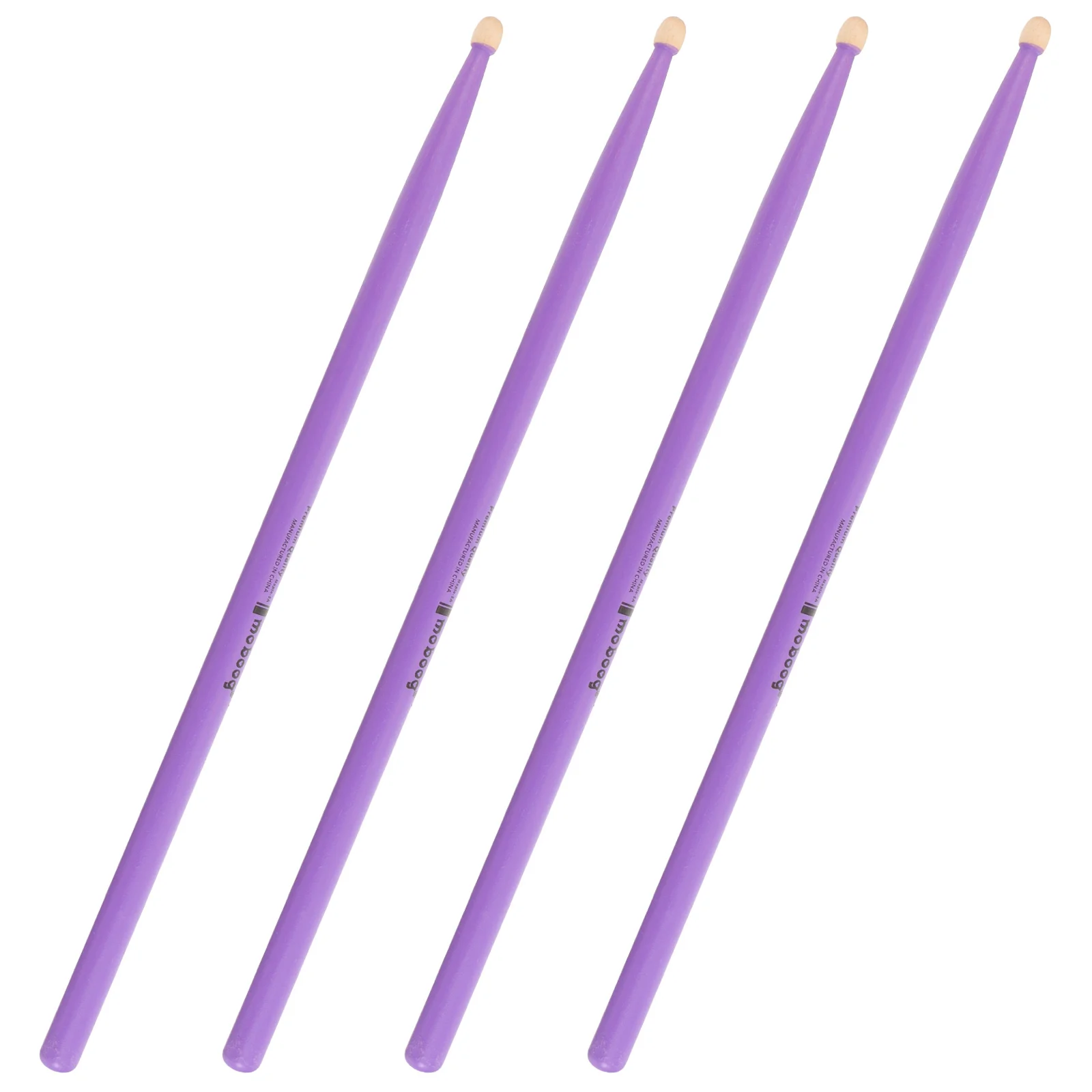 2 Pairs Maple Sticks Lovely Drum Simple Drumstick Wood Drumsticks Percussion Instrument Purple Instruments Child