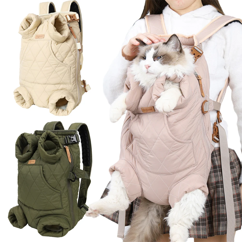 

Travel Riding Cat Carrier Bag Winter Warm Pet Carrying Backpack for Cats mascotas Accessories Sphynx Supplies Transportin Gatos