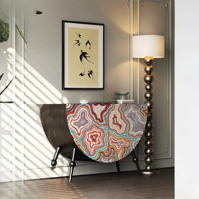 A  American simple household solid wood entry porch cabinet, living room decoration dining   multi-functional storage cabinet