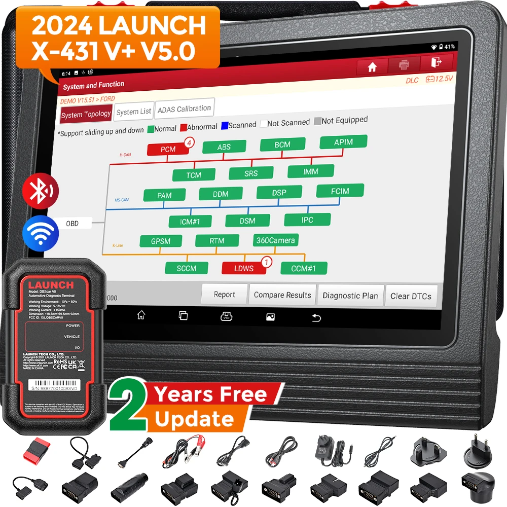 2024  x431 vplus v5.0 v+ pro 4.0 elite hd truck compatibility ecu online coding 37+ services auto diagnostic scan tools