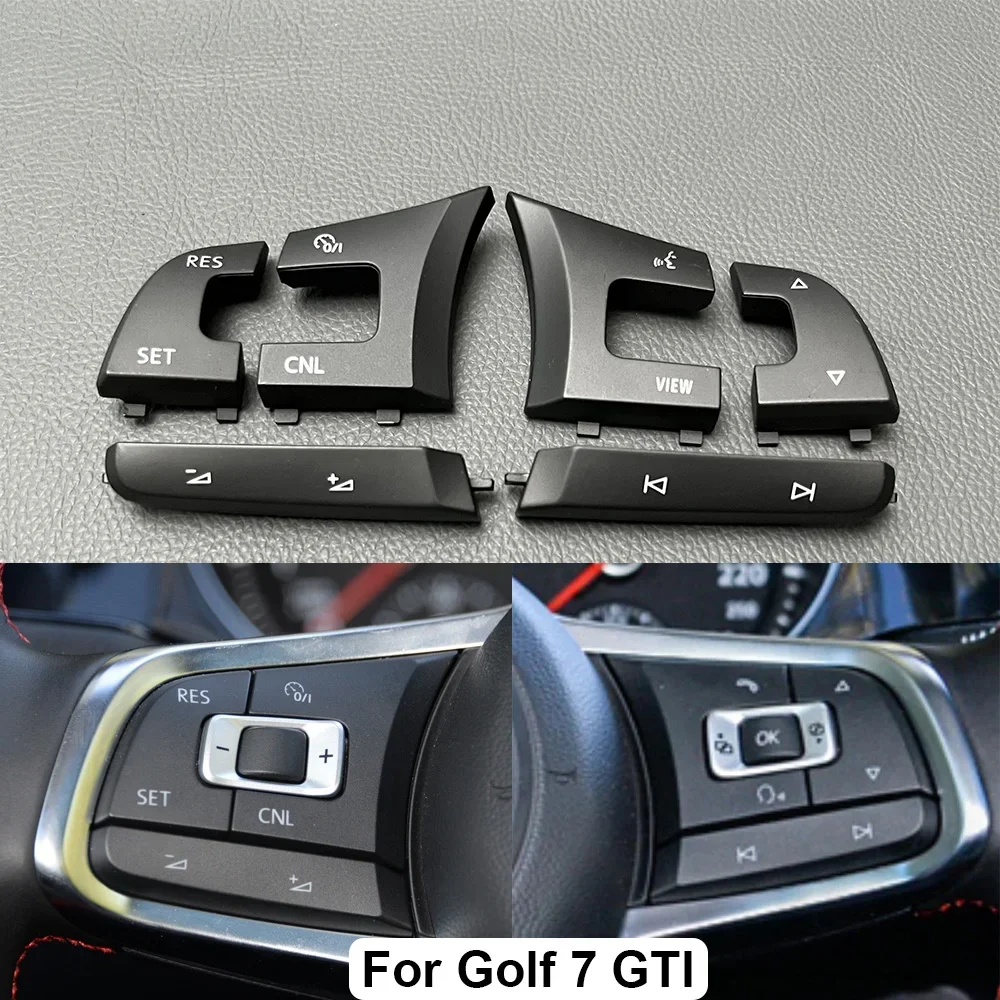 

Multi-functional Steering Wheel Button For VW Golf 7 7.5 R-Line GTI GTS Volume Turning Key Decoration Cover Shell Button Cap