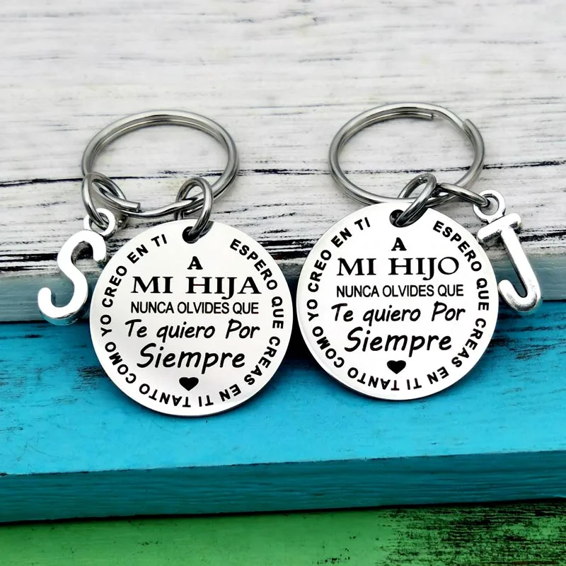 Spanish To My Son Daughter I Love You Inspirational Gift Keychain for Kids Best Gift Idea for Son Daughter Stocking Stuff Gifts