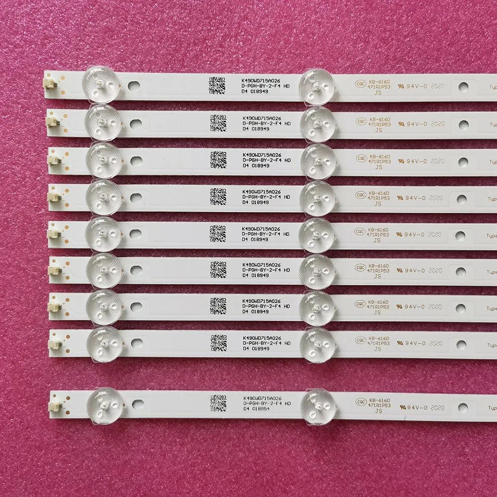 9 Cái/bộ Đèn Nền LED Dải Cho DEXP F49B7000T 4708-K49WD7-A1213K11 49PFF5455/T3 49PFF5250 LE49K51S AOC LE49F1761 49UF6031/T3