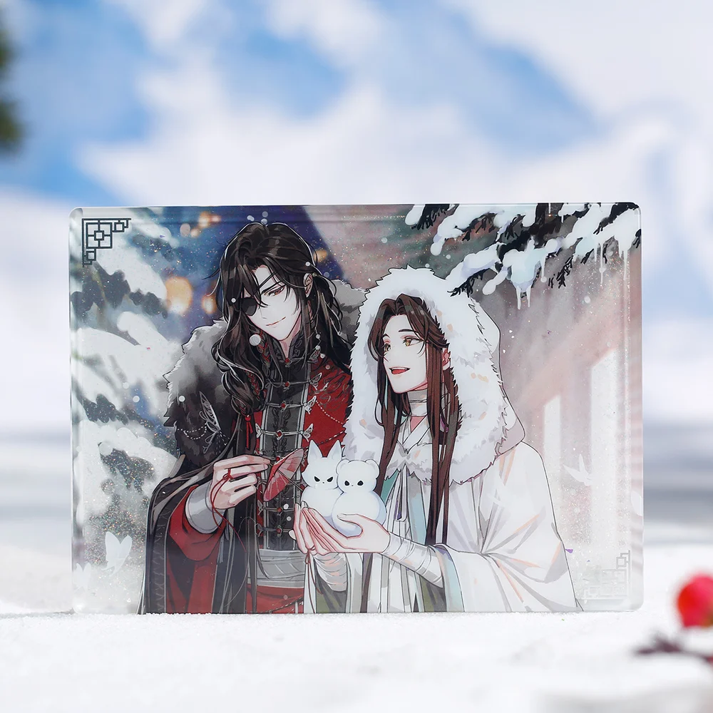 Anime Tian Guan Ci Fu TGCF Hua Cheng Xie Lian Snow Quicksand Acrylic Picture Frame Display Cosplay Props C