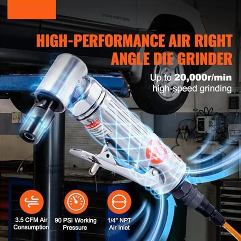 

A33Z-Angle Die Grinder 0.64 Cm 20000RPM, 24 Discs For Grinding, Polishing, Rust Removal