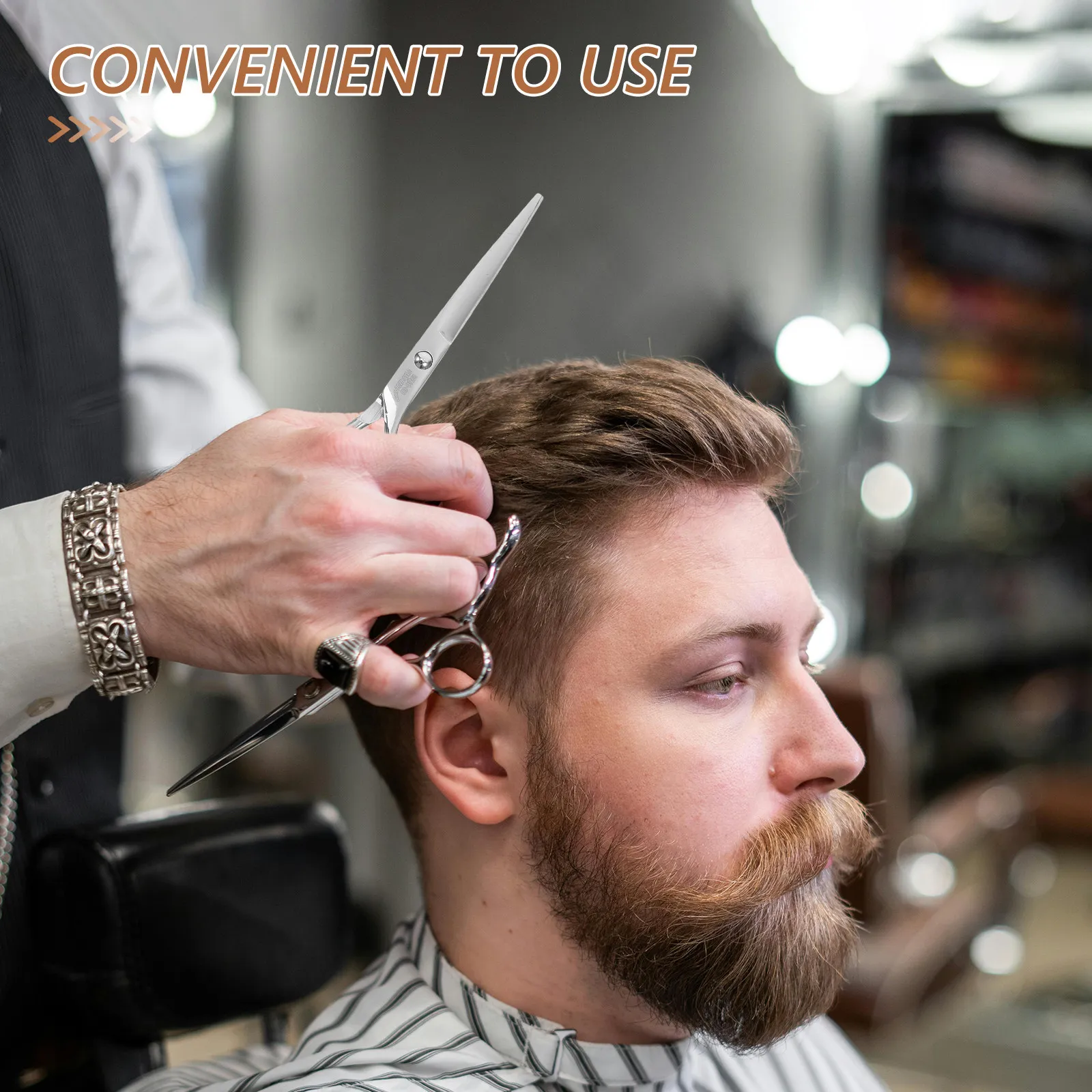 

Набор парикмахерских ножниц, высокоточные инструменты для стрижки волос, нескользящие, с удобной ручкой, аксессуары для парикмахеров