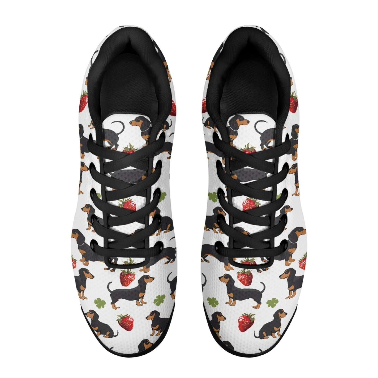 PENSTROLL White Dachshund Air Cushion Sports Walking Shoes Tennis Sneakers for Men Modern Fashion Sneakers