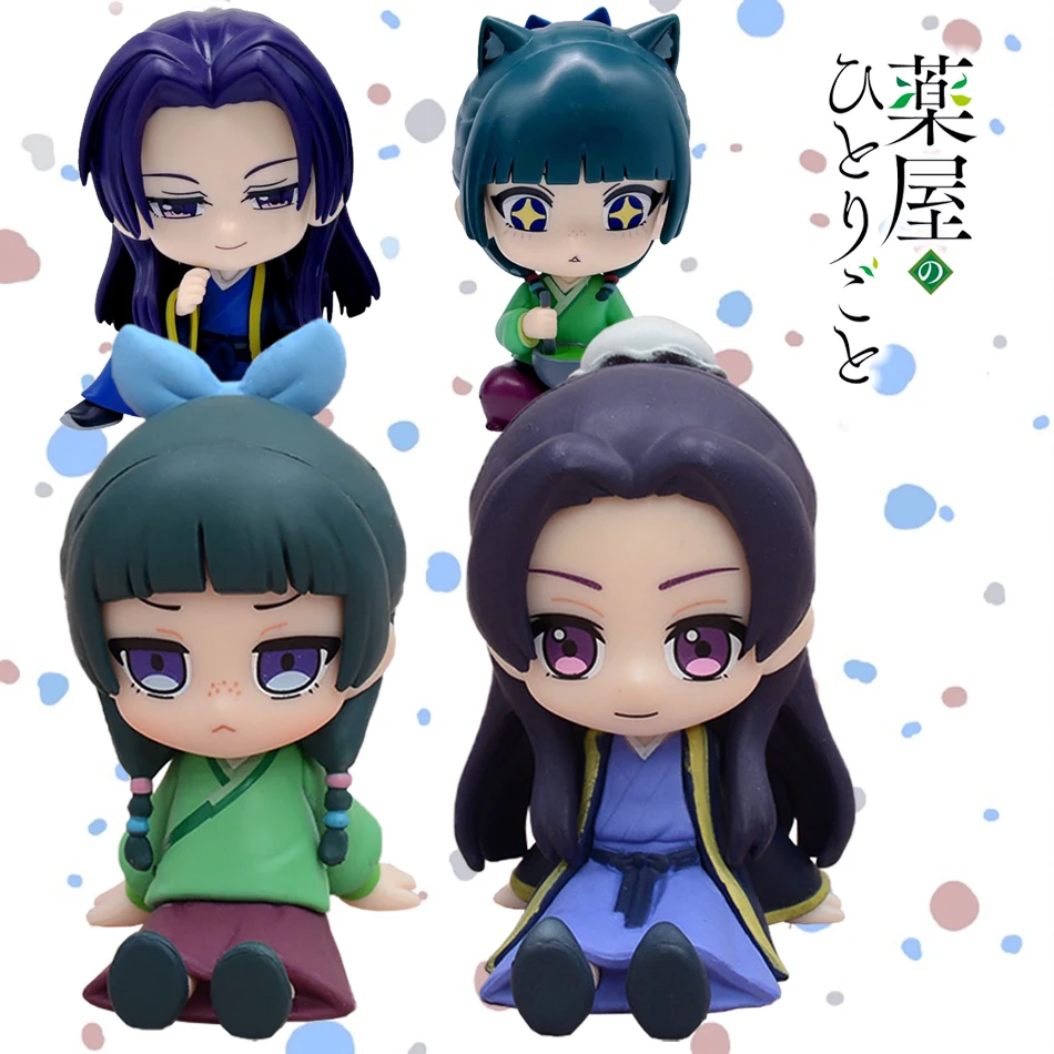 Q-Version The Apothecary Diaries Maomao Jinshi Mini-Figur 12cm Anime-Peripherie Kawaii Sitzende Figuren Desktop-Ornamente Modell Geschenk