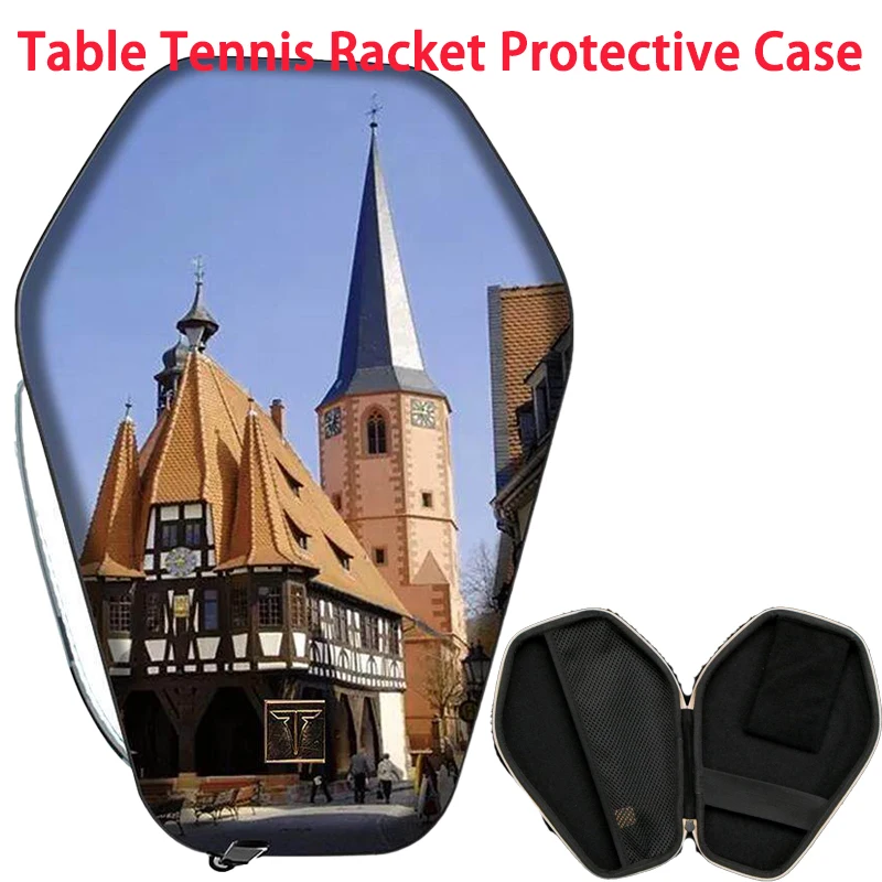 

Сумка для хранения TIBHAR Exotic Style, жесткий защитный чехол для ракеток для настольного тенниса, спортивная сумка, защитный чехол для ракеток в форме тыквы