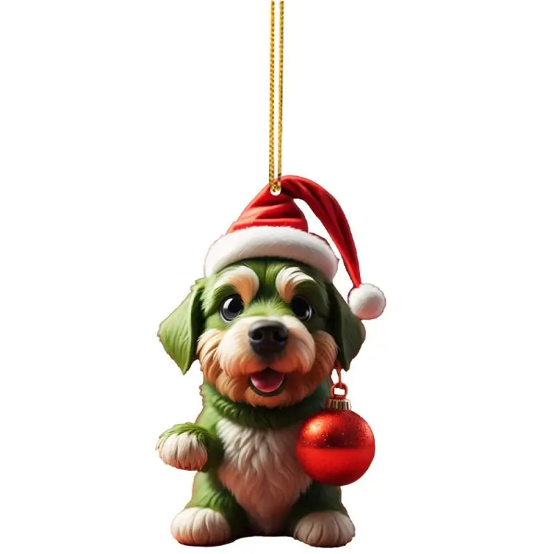 Christmas Tree Hanging Ornaments Green Fur Grinch Shaped Pendants For Home Party Christmas Decorations Xmas New Year Gifts