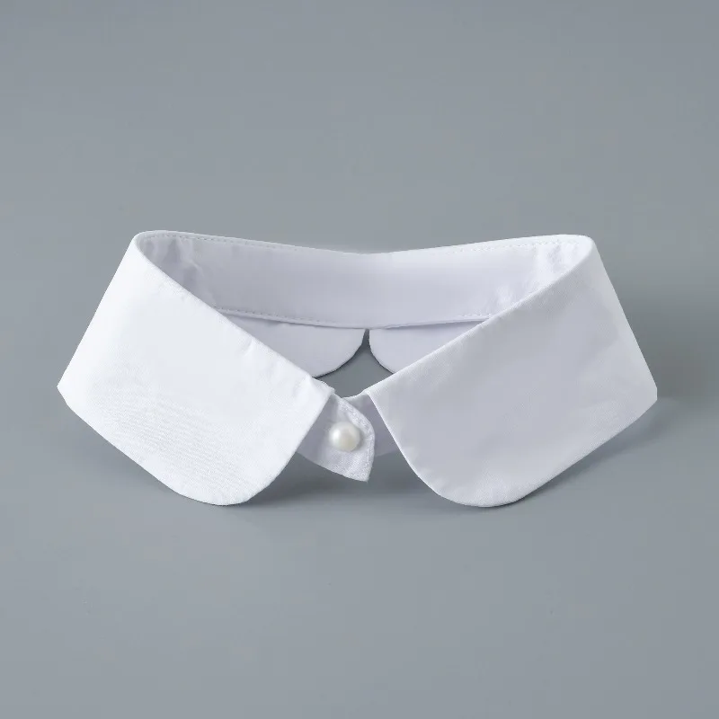 Round Neck Lapel Shirt Detachable Collar for Womens Suit Formal Small Neck Fake Collar Removable White Simple False Collars