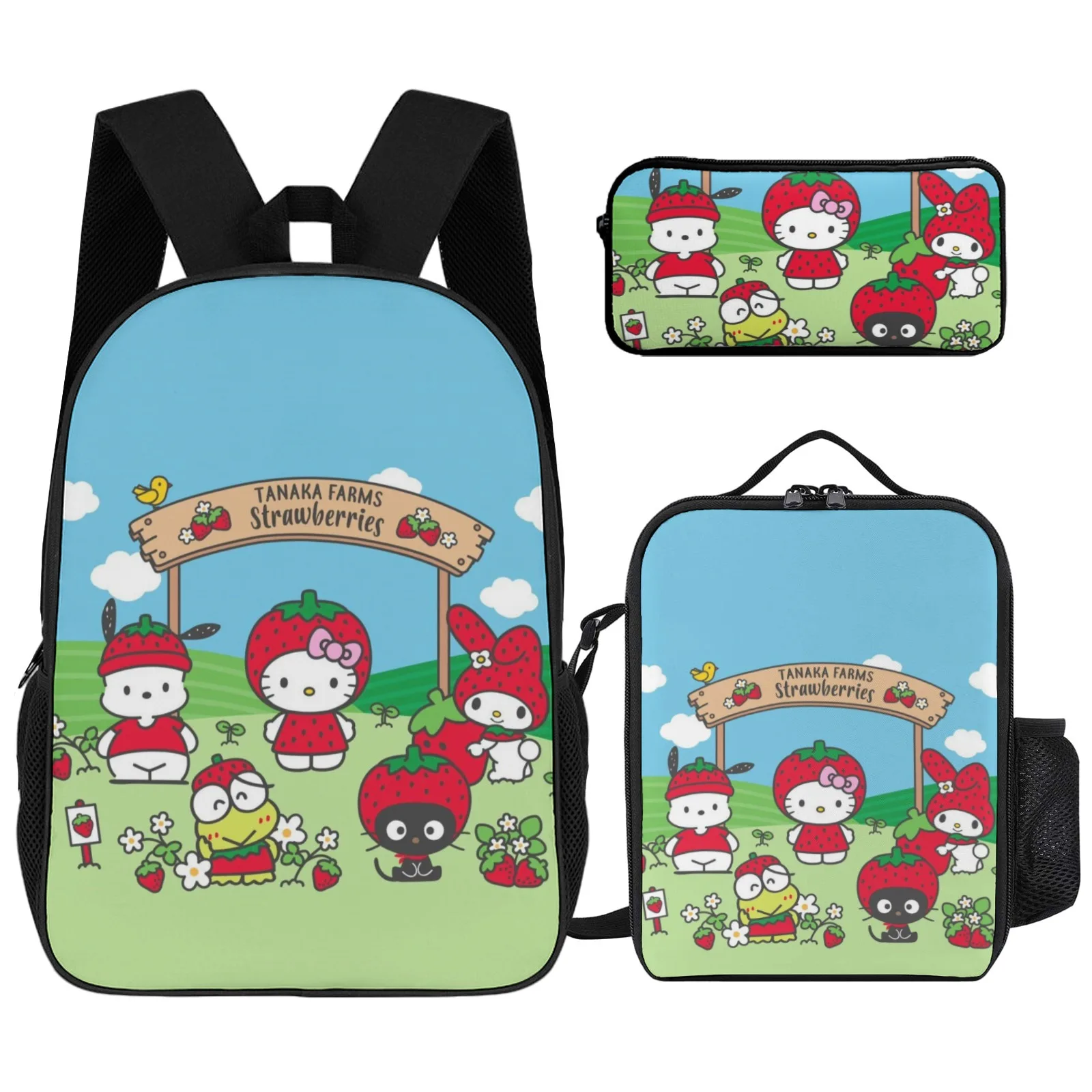 

Hello Kitty Sac A Dos Printed School Bag 17Inch Girls' School Backpack 17 Inch Pencil Case School Backpack Lunch Bag