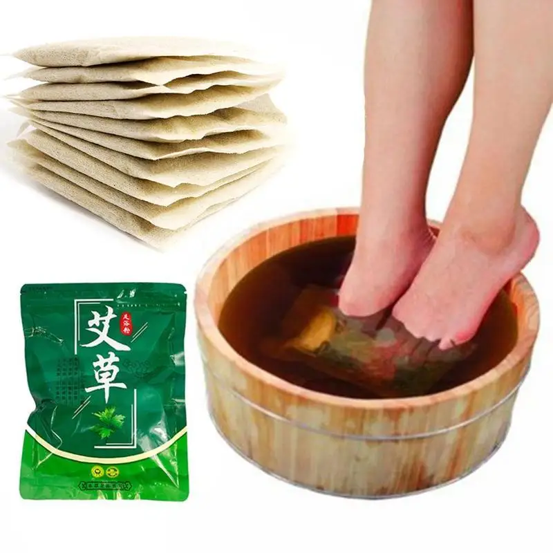 Multiple Effects Foot Bath Wormwood Bag, Chinese Herbal Foot Soak Bath Foot Care Relaxation Package Foot Bath Medicine Bag 30pcs