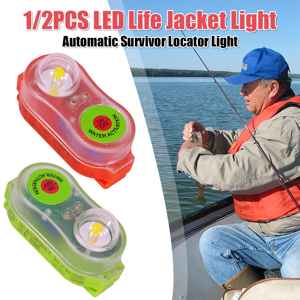 

LED Life Jacket Light Water-Activate Safety Personal Locator Light Waterproof Life Saving Warning Lamp for Swimming Sea Fishing