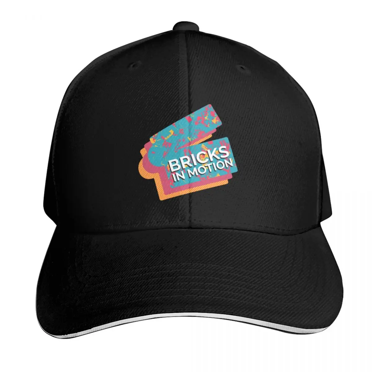 Bricks in Motion Logo Baseball Cap Low Profile Unstructured Unisex for Men Women Outdoor Golf Running Hiking