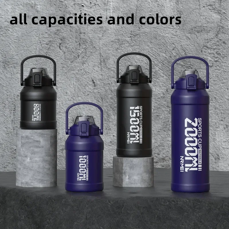 2L Thermal Insulated Mug Vacuum tea Stainless Steel coffee Bottle Portable Fitness Water Bottle