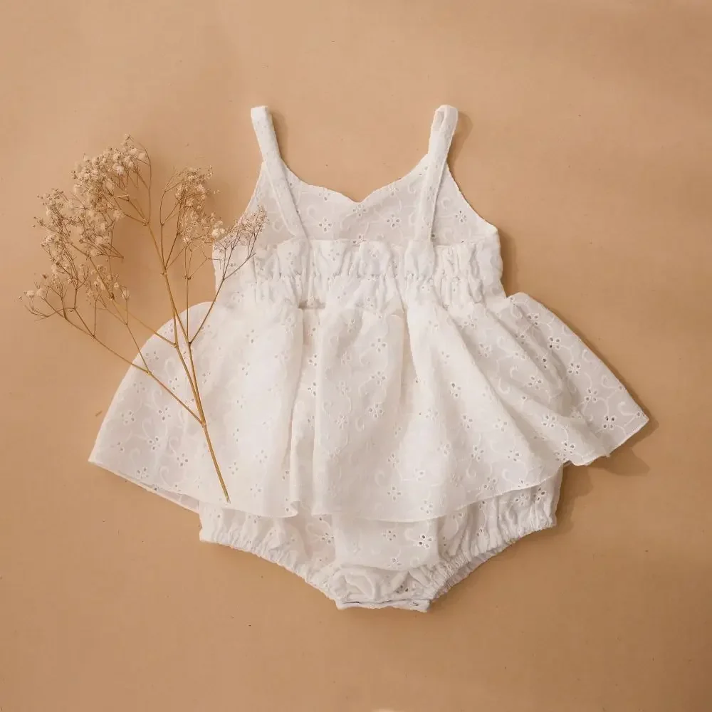 Floral Baby Girl Dress For 0-2Y Summer Backless Infant Baby Girl Playsuit Clothes