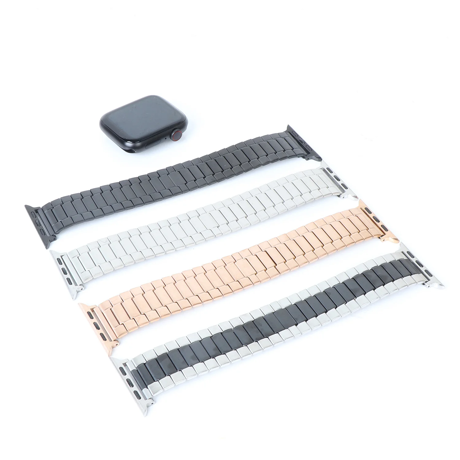 Elastic Strap for Iwatch 40mm 44mm 42mm 45MM Ultra 2 49mm Stainless Steel Band for Apple Watch Series 9 8 7 6 5 4 3 Se Luxury