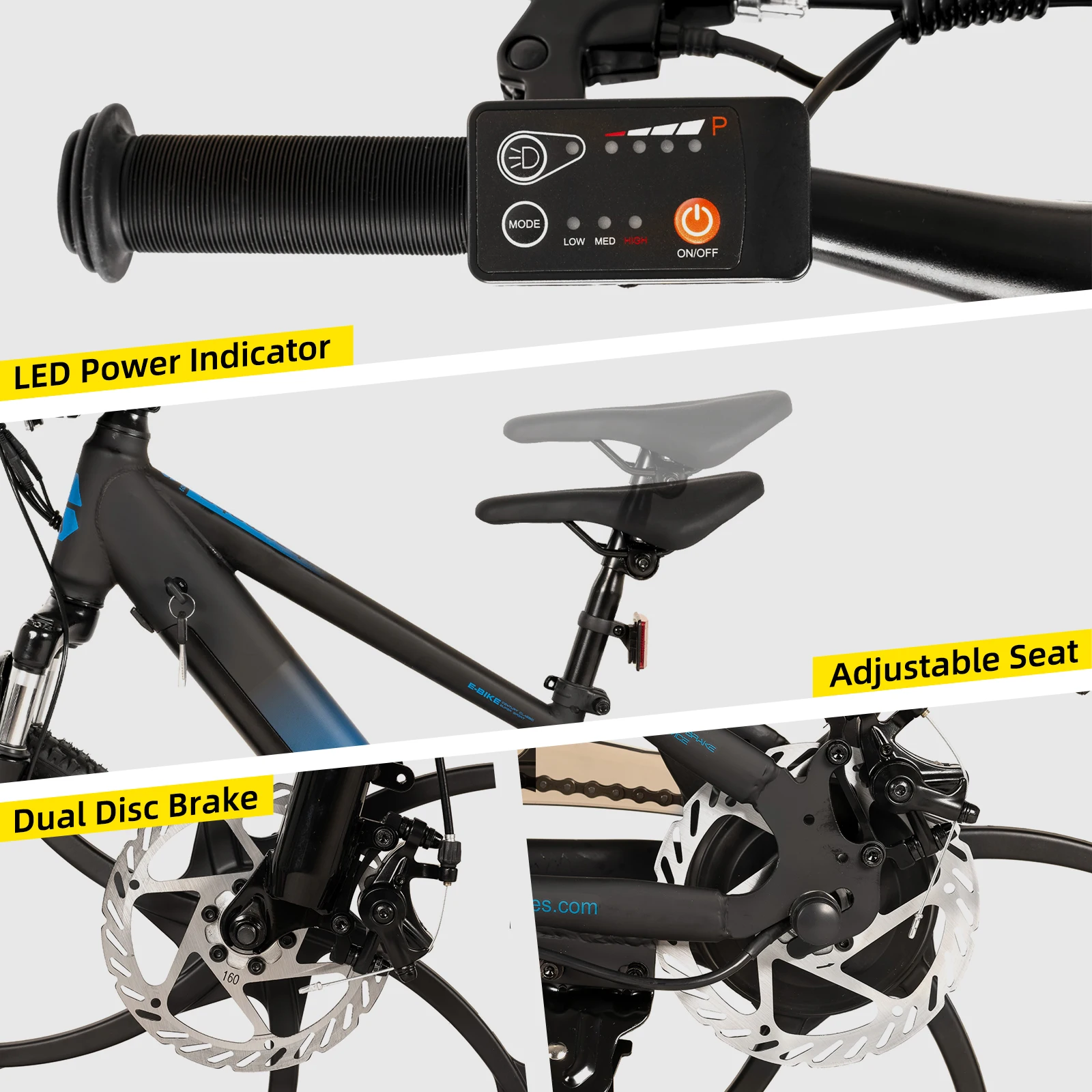 JOYSTAR Electric Bike for Kids Teens Ages 7+ with 250W Motor, 15 Miles 15MPH Electric Mountain Bicycle Safe Mini Ebikes