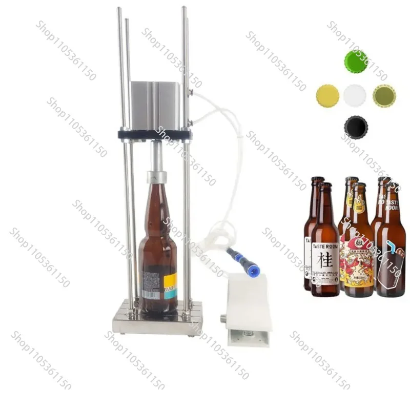 Crown Cap Pneumatic Capping Machine Semi-automatic Wine Bottle Glass Cap Capping Machine Homemade Beer Bottle Capper