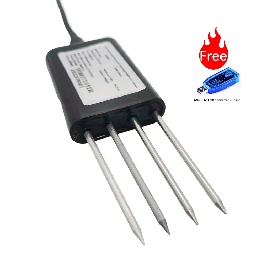 SOIL SENSOR METER 7 in 1 SOIL TESTER MOISTURE TEMPERATURE EC SALINITY NPK PH SENSOR