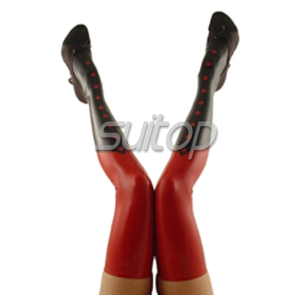 

Suitop 100% nature latex handmade latex stockings