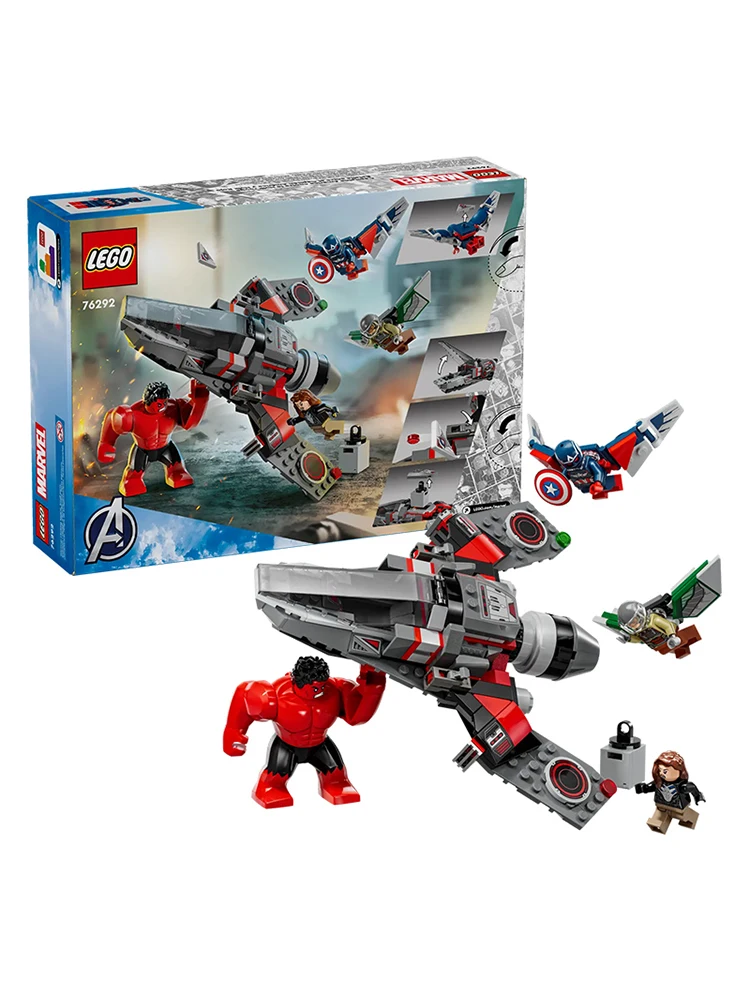 Blocs de construction LEGO 76292 Captain America contre Red Hulk pour garçons et filles, blocs de construction à assembler, jouets pour enfants, cadeaux
